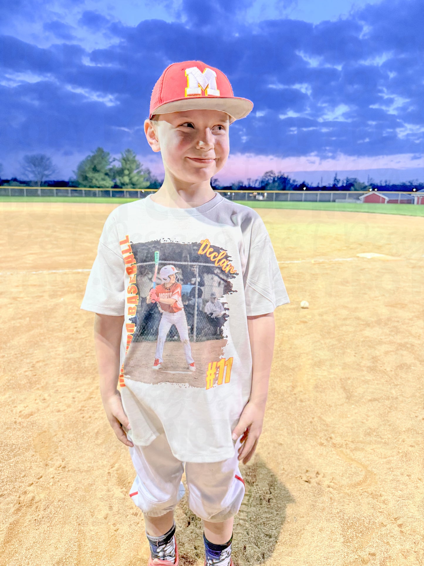 Custom Baseball Tee Toddler/Youth w/ Photo