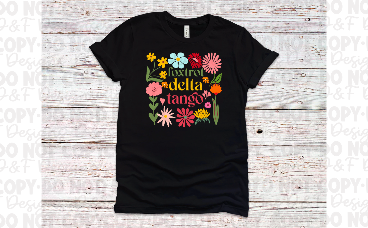 Foxtrot Delta Tango Floral Shirt