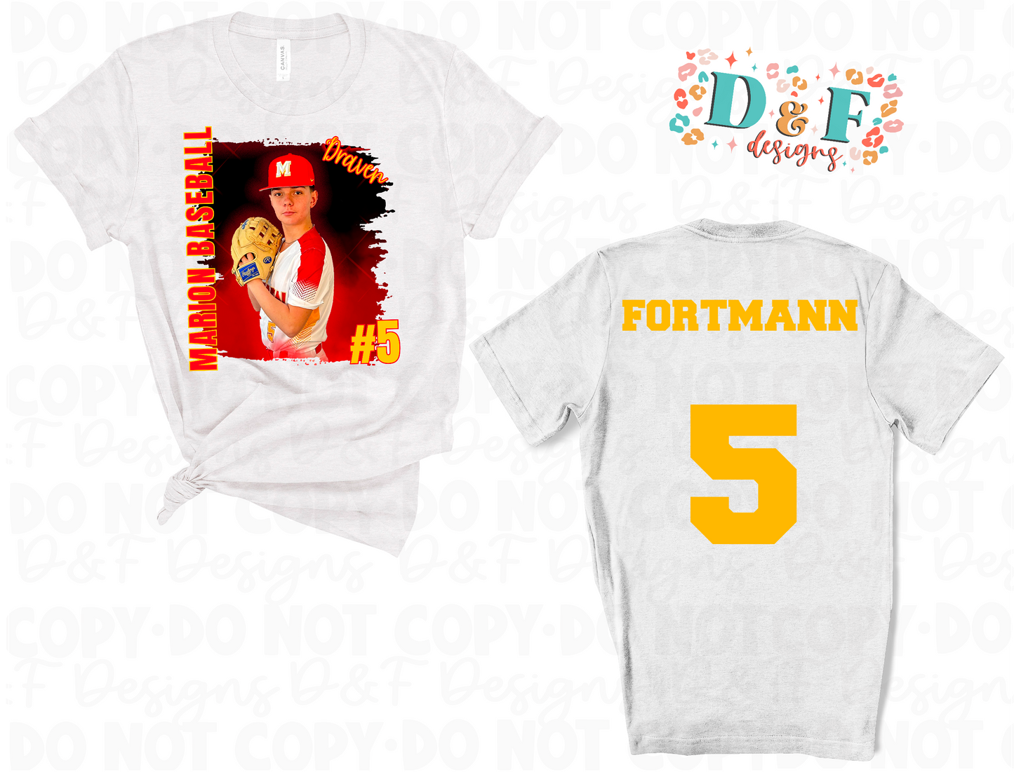 Custom Baseball Tee Toddler/Youth w/ Photo