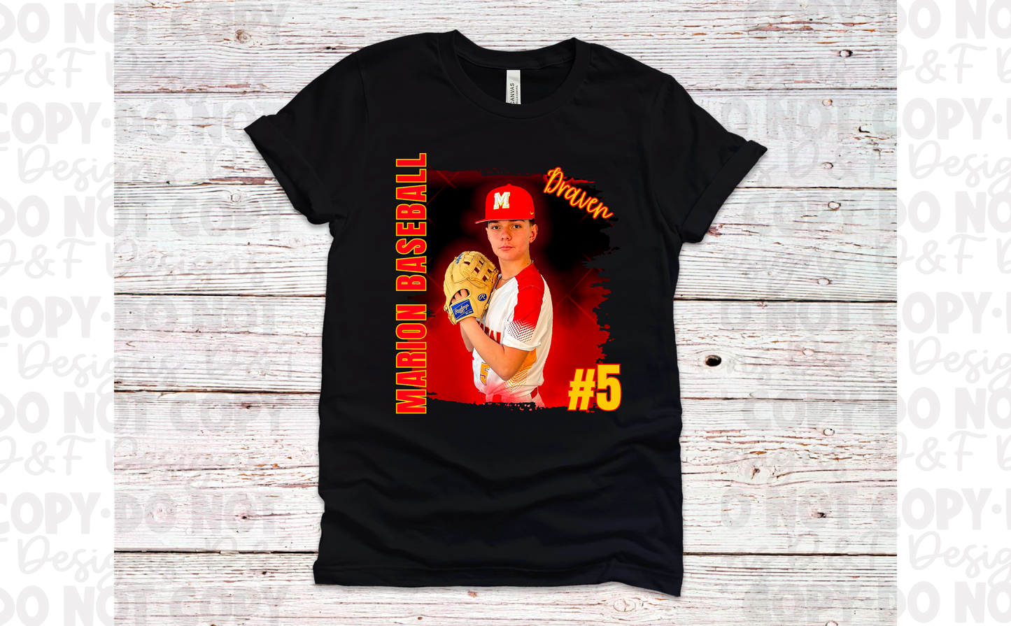 Custom Baseball Tee Toddler/Youth w/ Photo