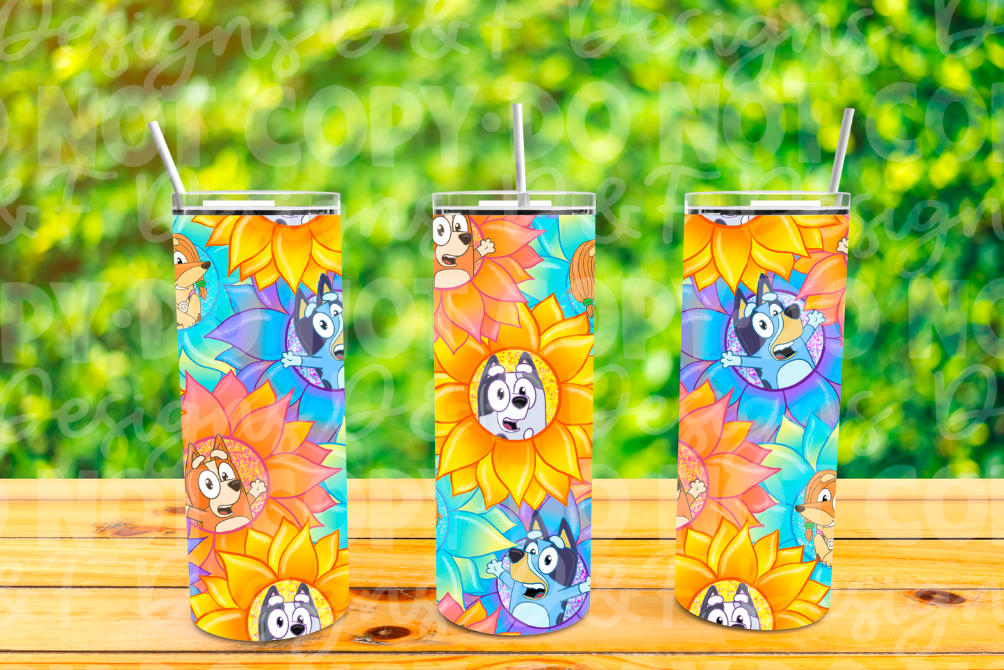 Floral Heelers Sublimation Tumbler