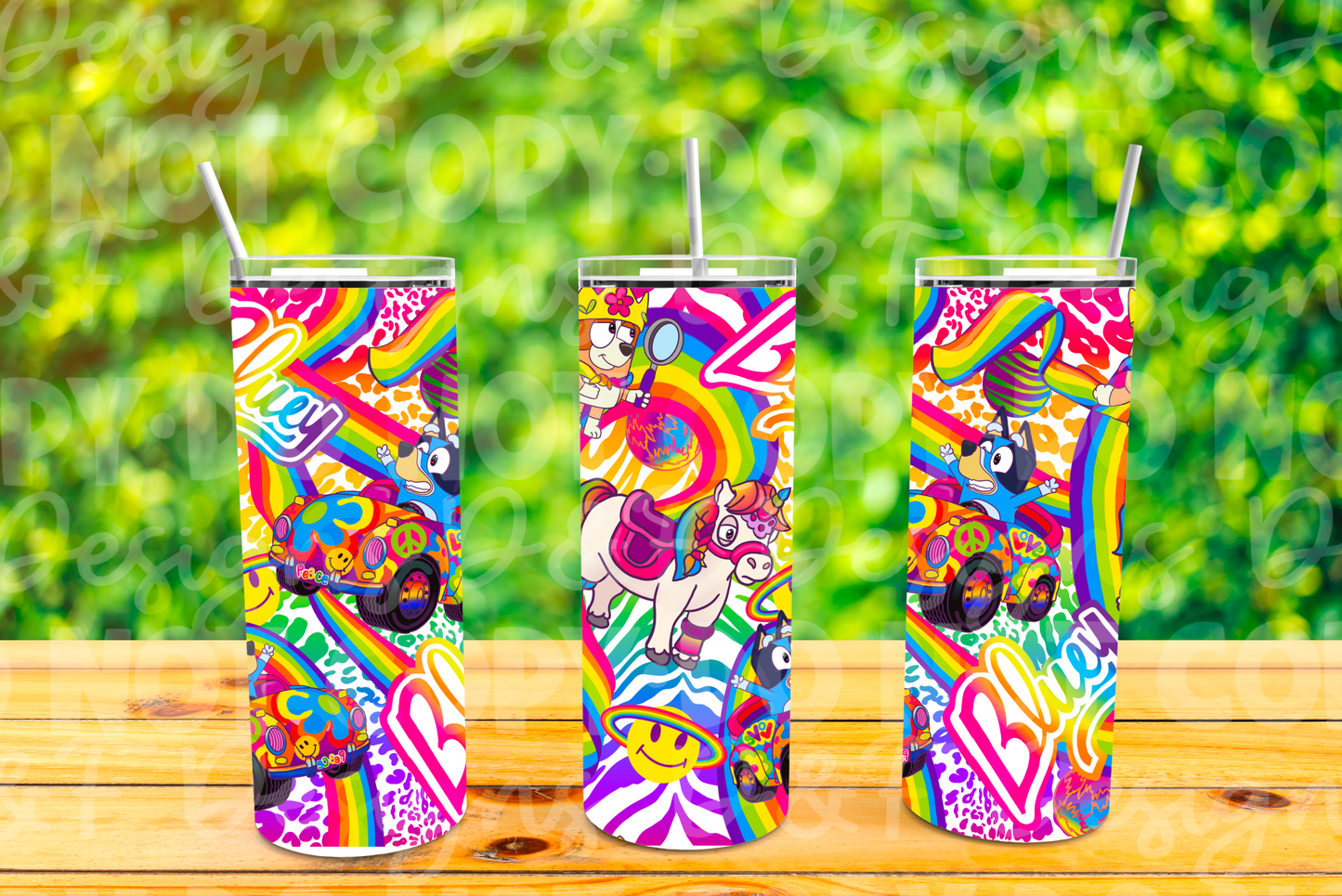 Heeler Neon Sublimation Tumbler