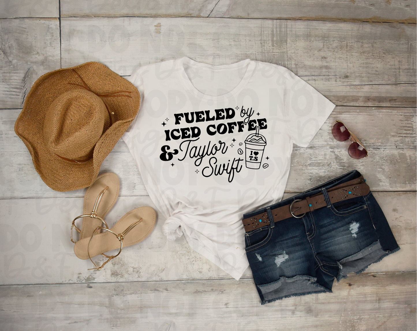 Fueled By Iced Coffee & Taylor Swift Shirt