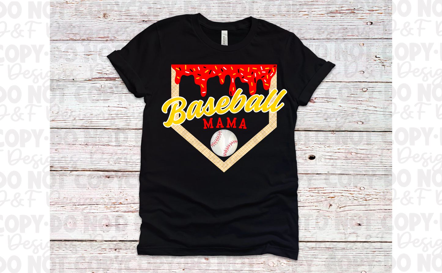 Baseball Mama Drip Shirt