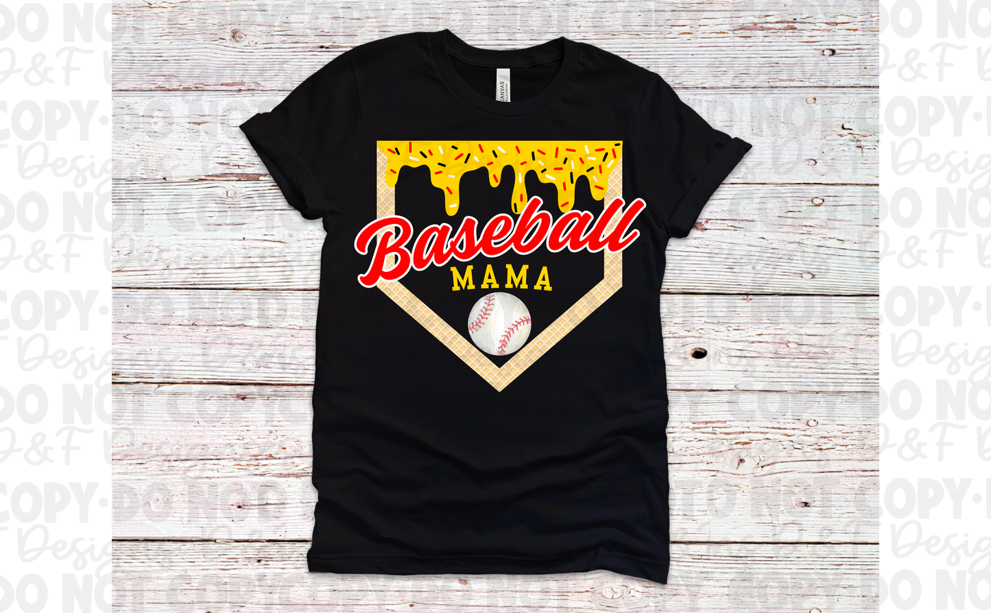 Baseball Mama Drip Shirt