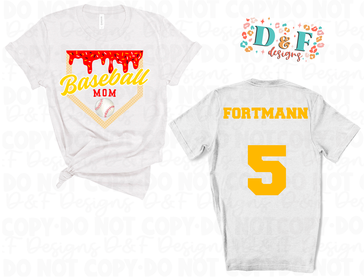 Baseball Mom Drip Shirt