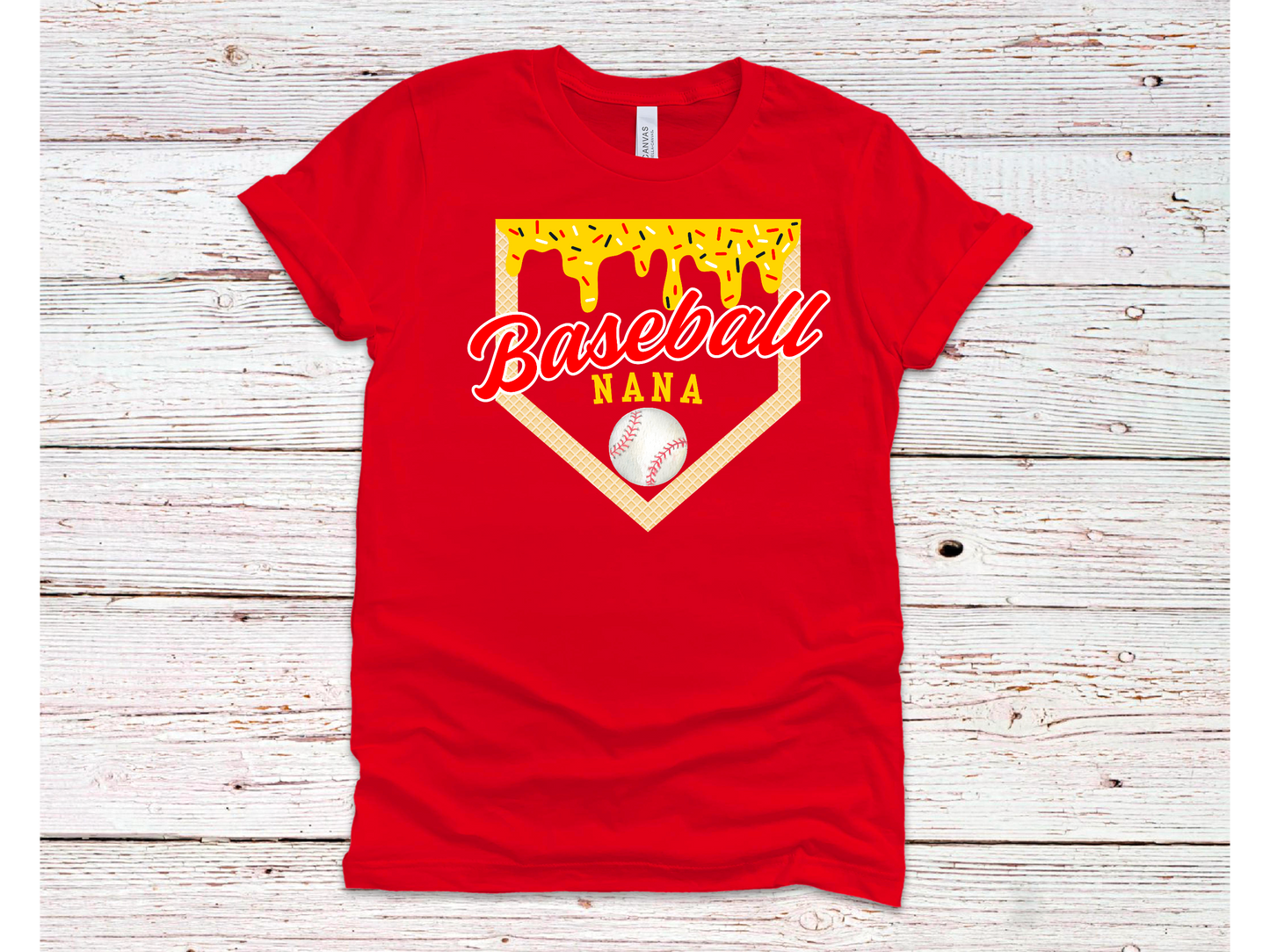 Baseball Nana Drip Shirt