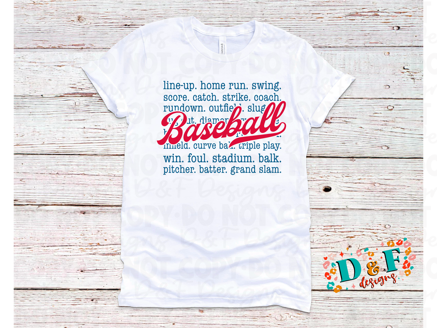 Baseball (red and blue writing) Shirt