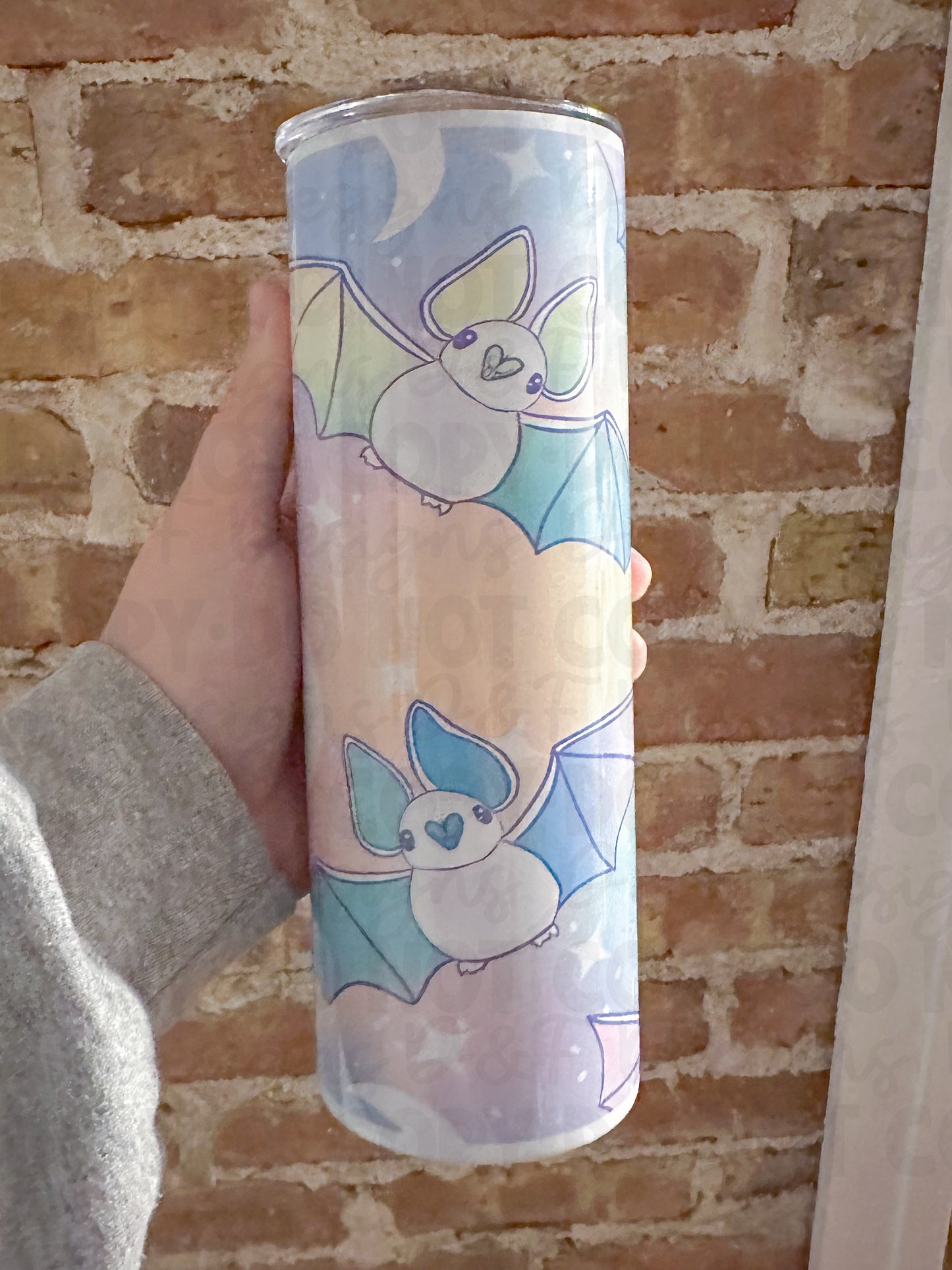 Pastel Bats Sublimation Tumbler
