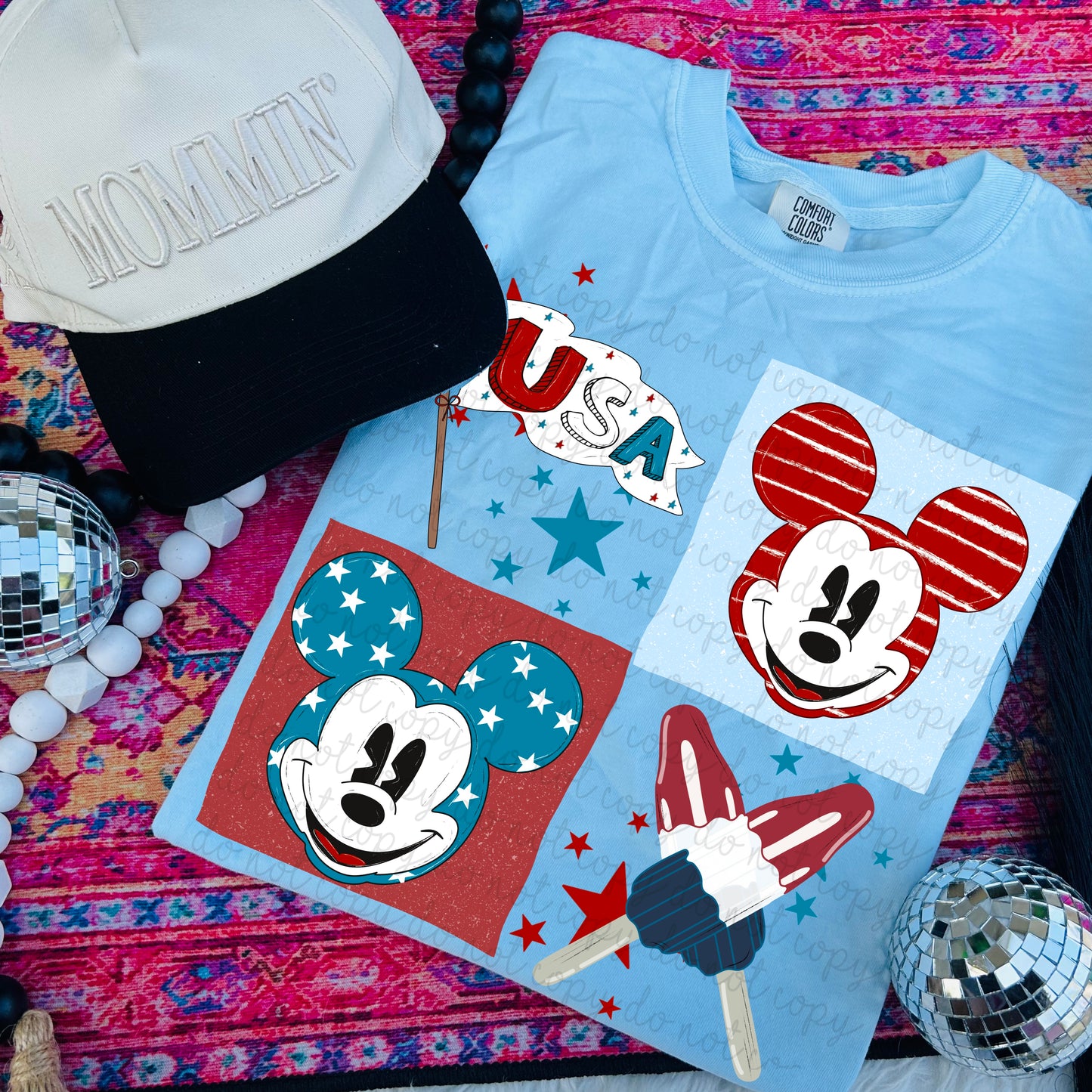 Boy Mouse Red White and Blue Tee