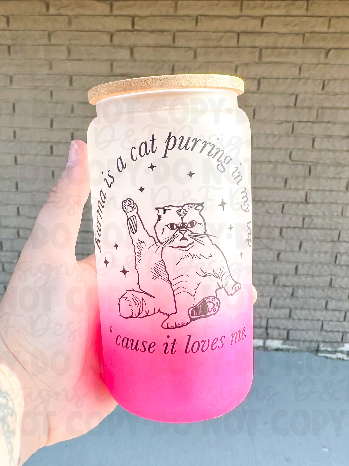 Karma is a Cat Libbey Glass