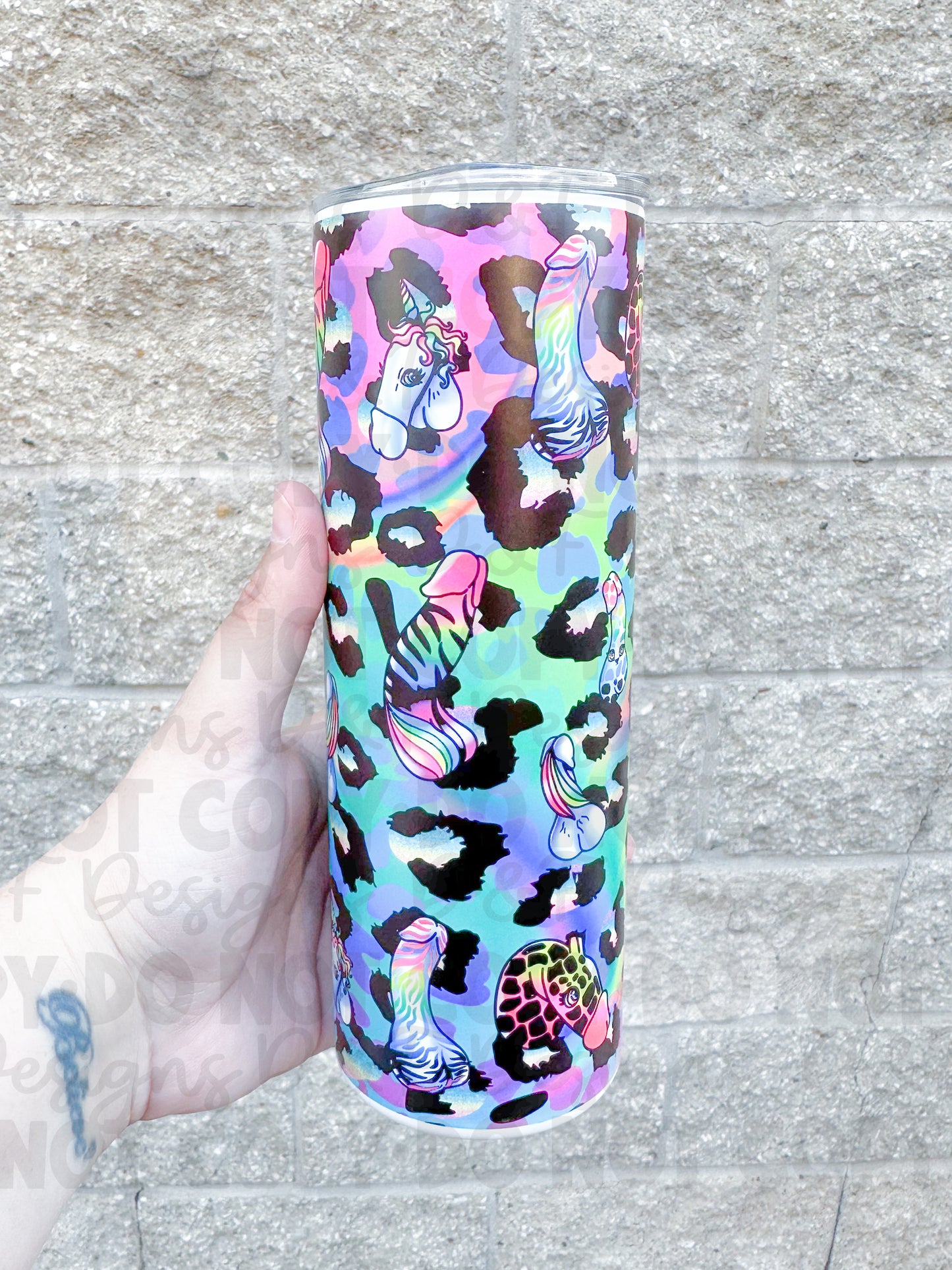 Rainbow Unicorn NSFW Sublimation Tumbler