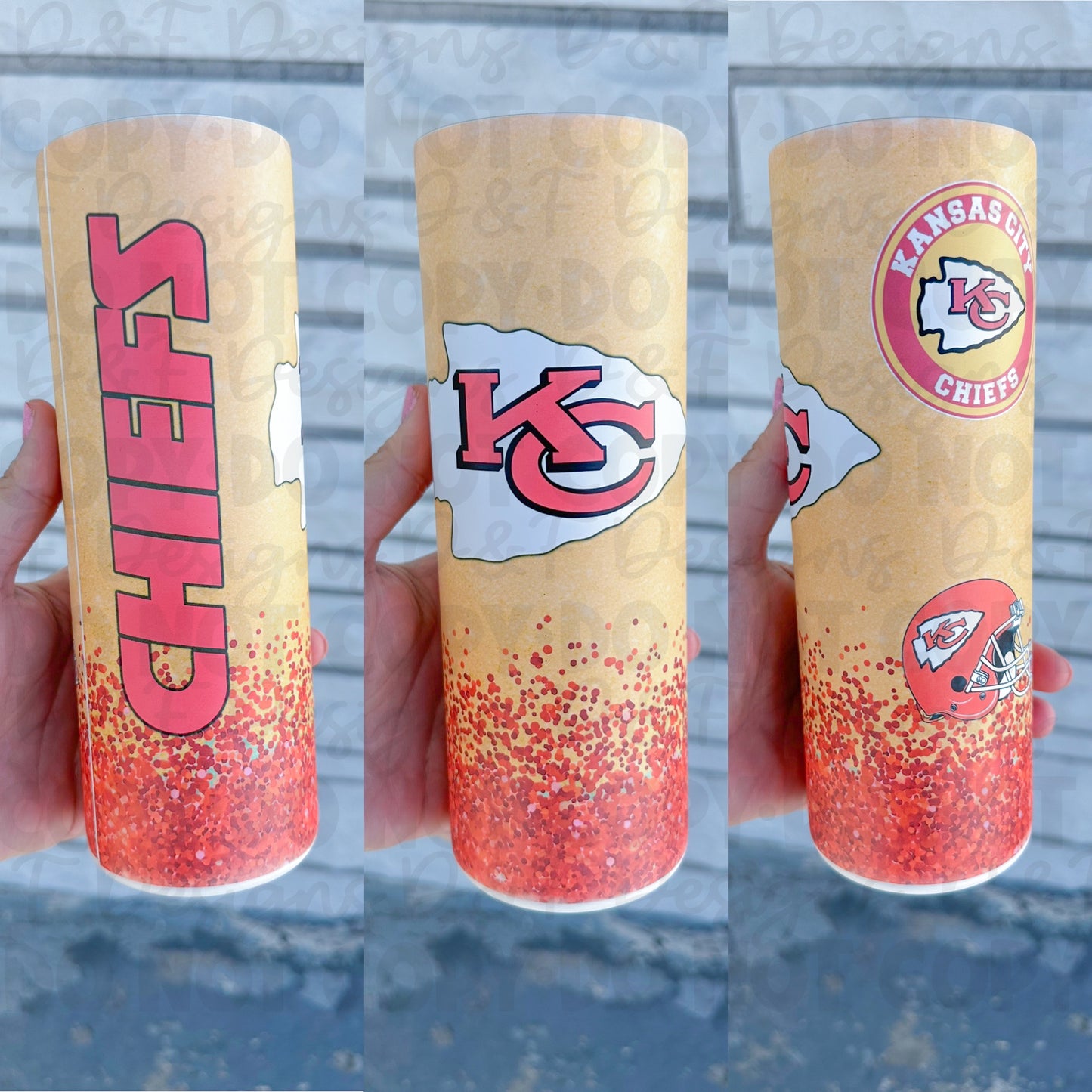 KC Faux Glitter Ombre Sublimation Tumbler