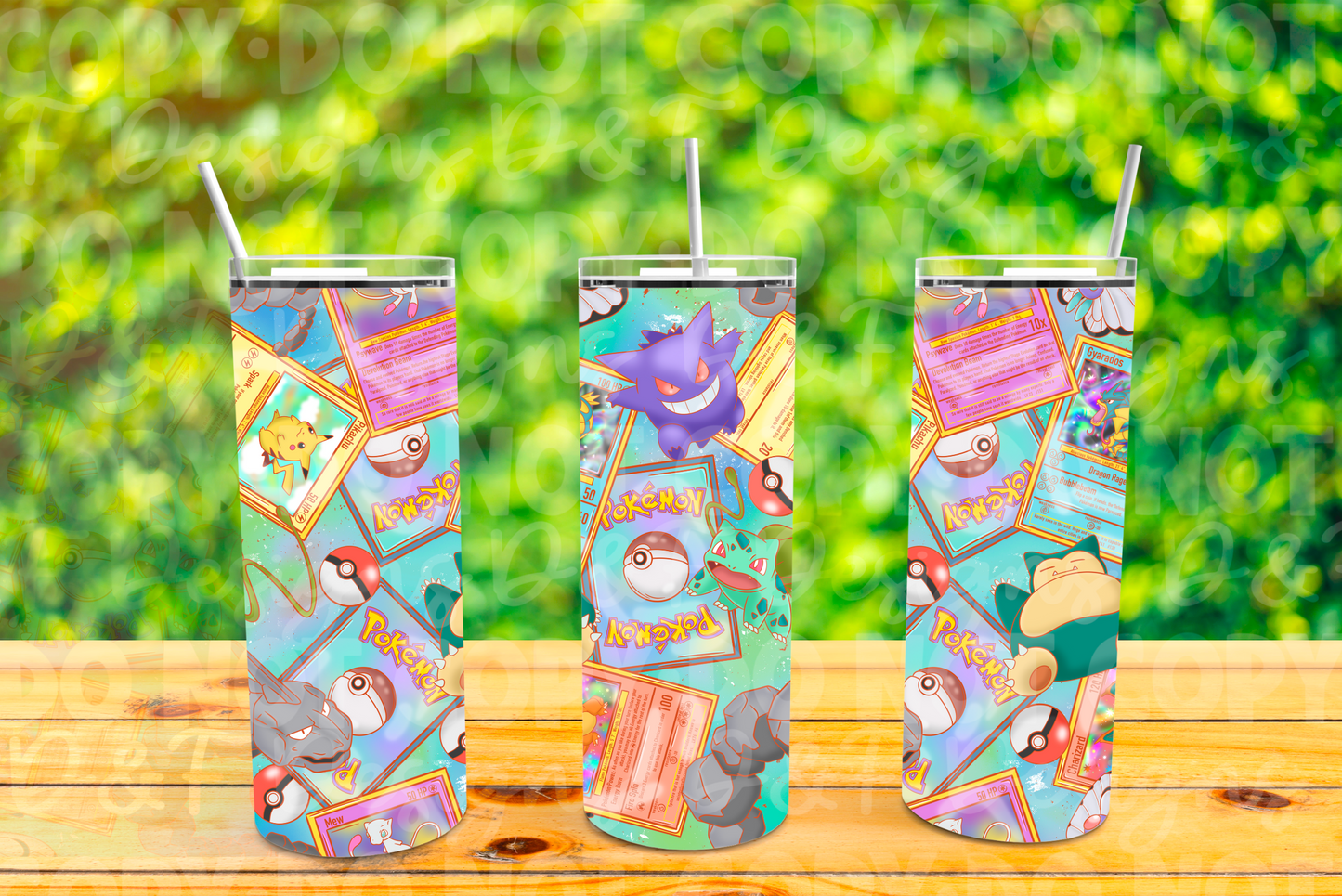 Poke Cards Sublimation Tumbler