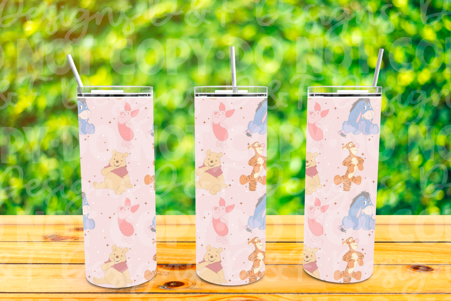 Pastel Winnie the Pooh Sublimation Tumbler