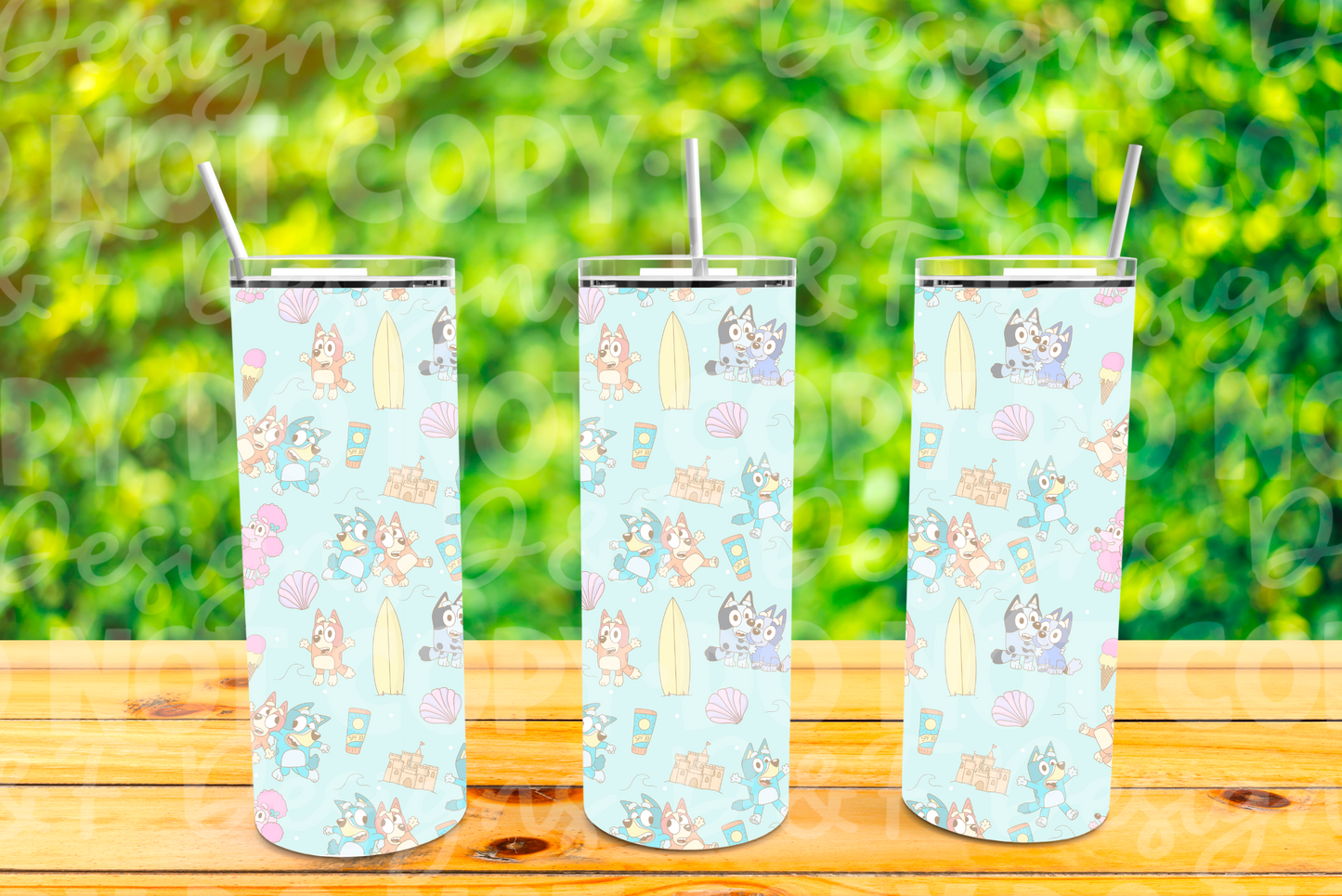 Heeler Beach Day Sublimation Tumbler