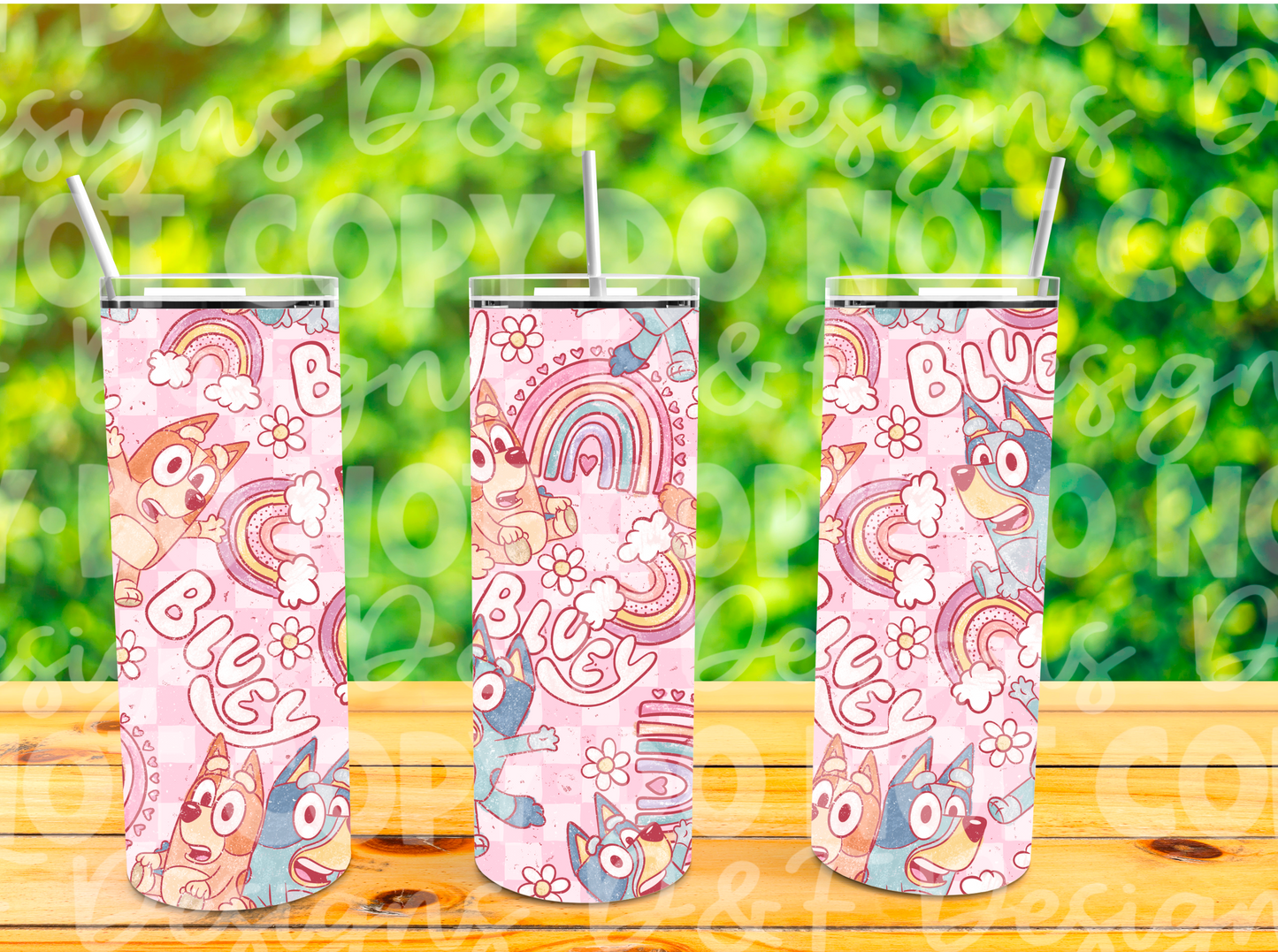 Rainbow Heeler Sublimation Tumbler!