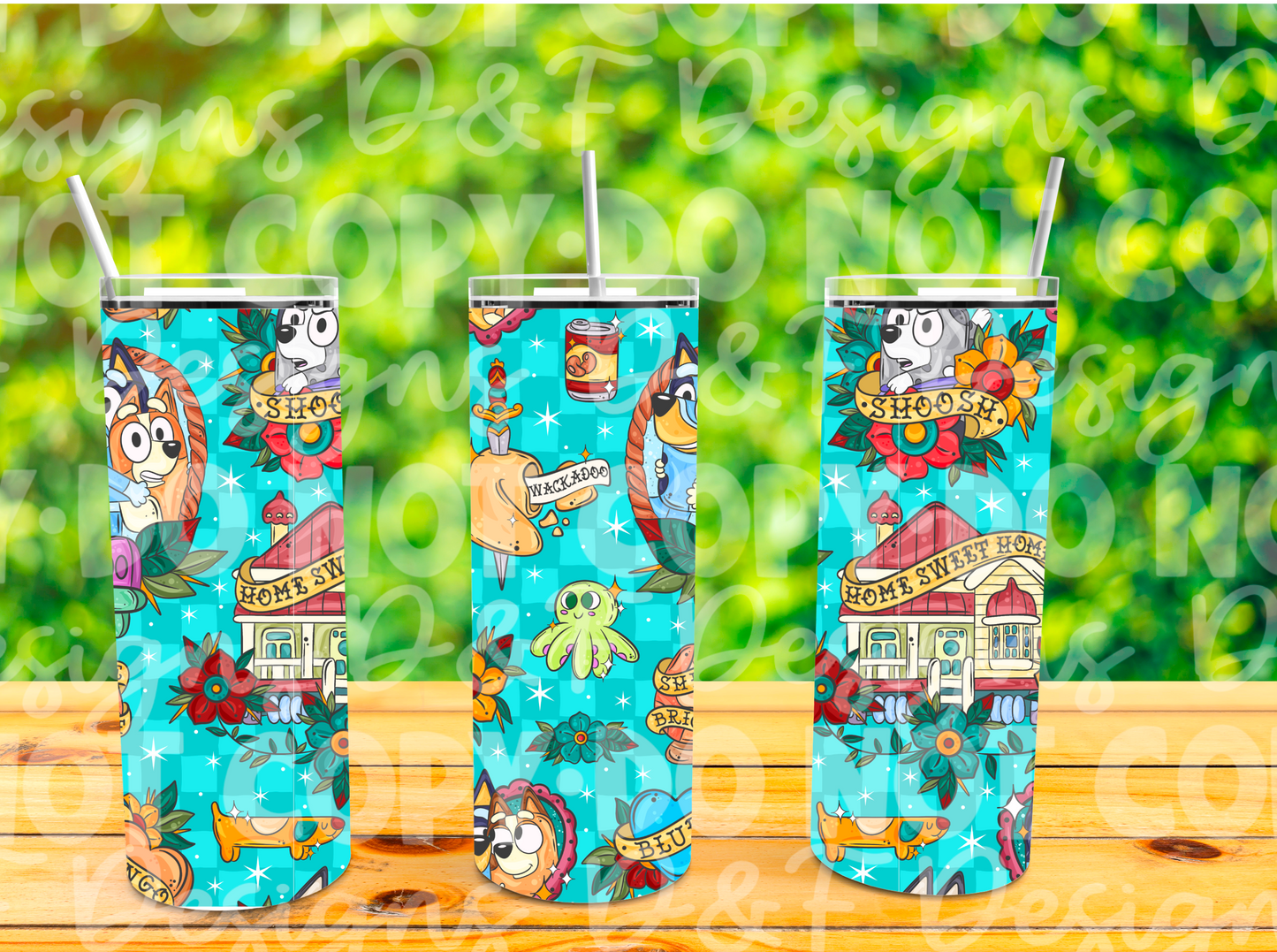 Home Sweet Home Heeler Sublimation Tumbler!