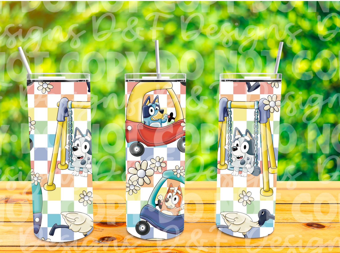 Heeler and friends Cozy Car Sublimation Tumbler