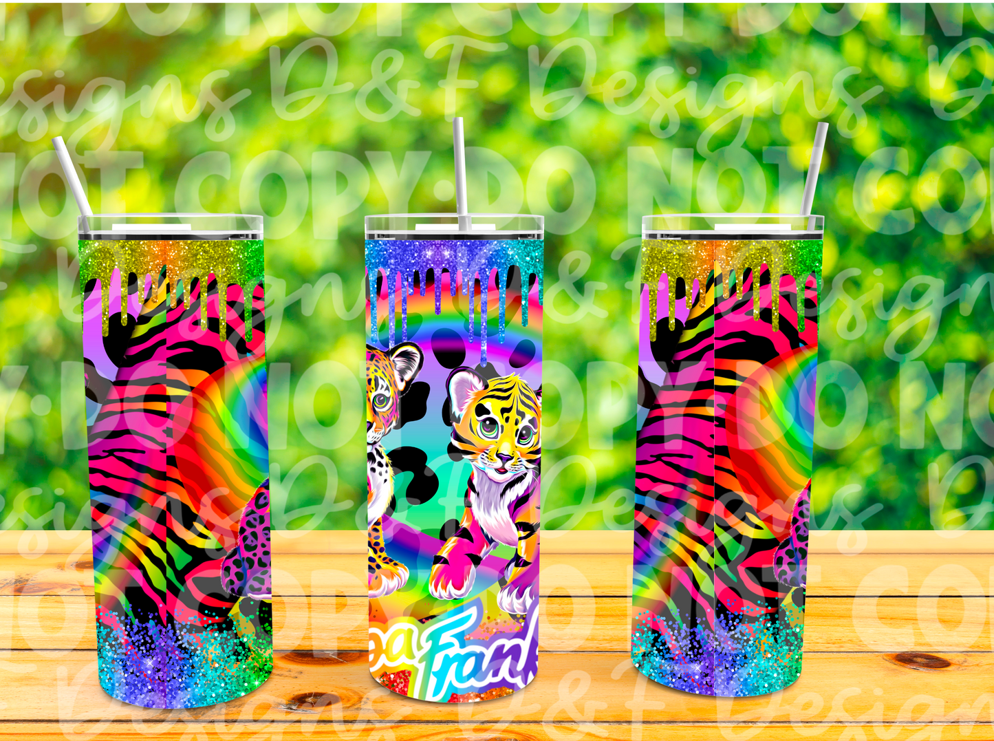 Lisa Frank Tiger Sublimation Tumbler