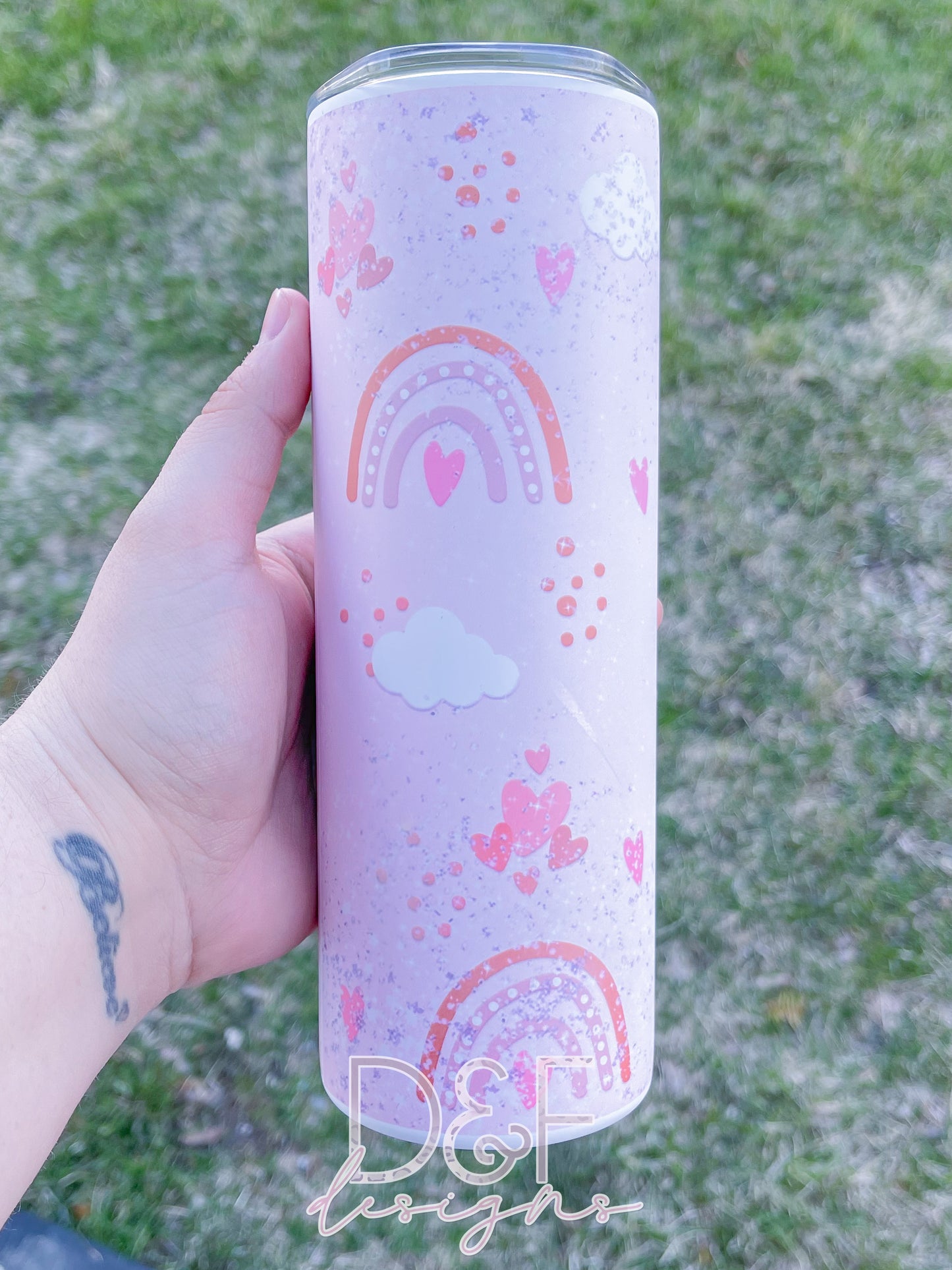 Teacher Rainbow Sublimation Tumbler