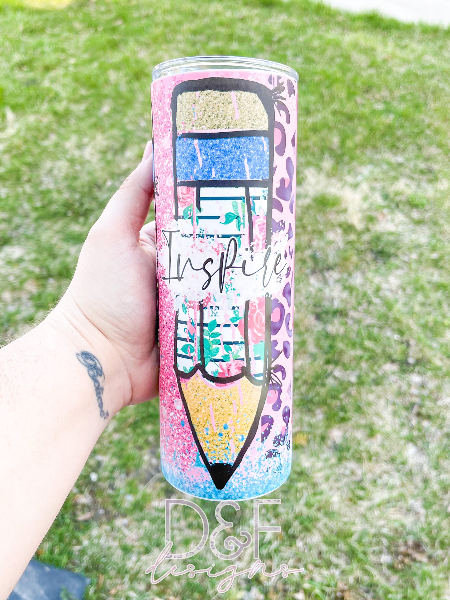 Teach Love Inspire Sublimation Tumbler