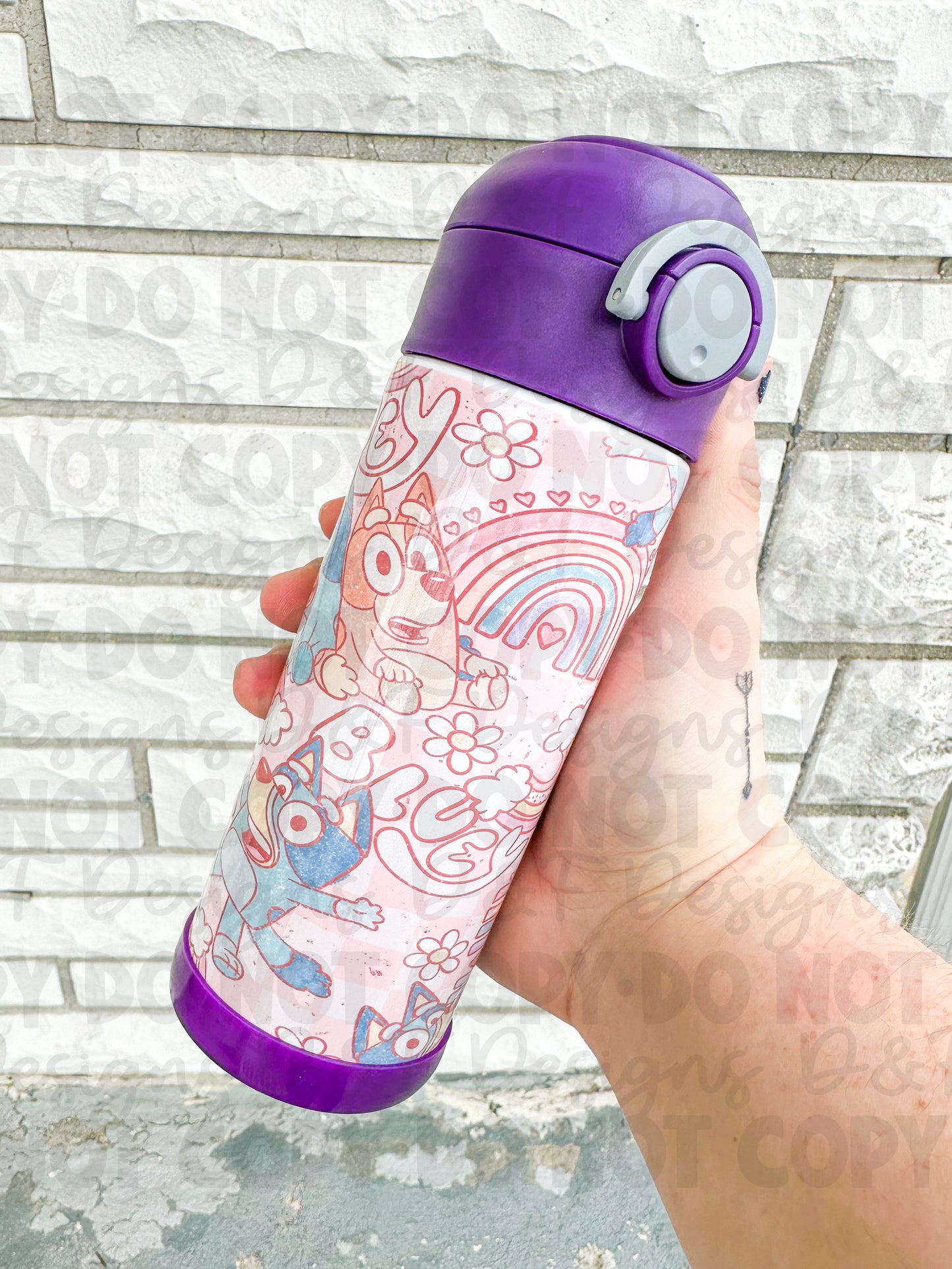 Rainbow Heeler Sublimation Tumbler!