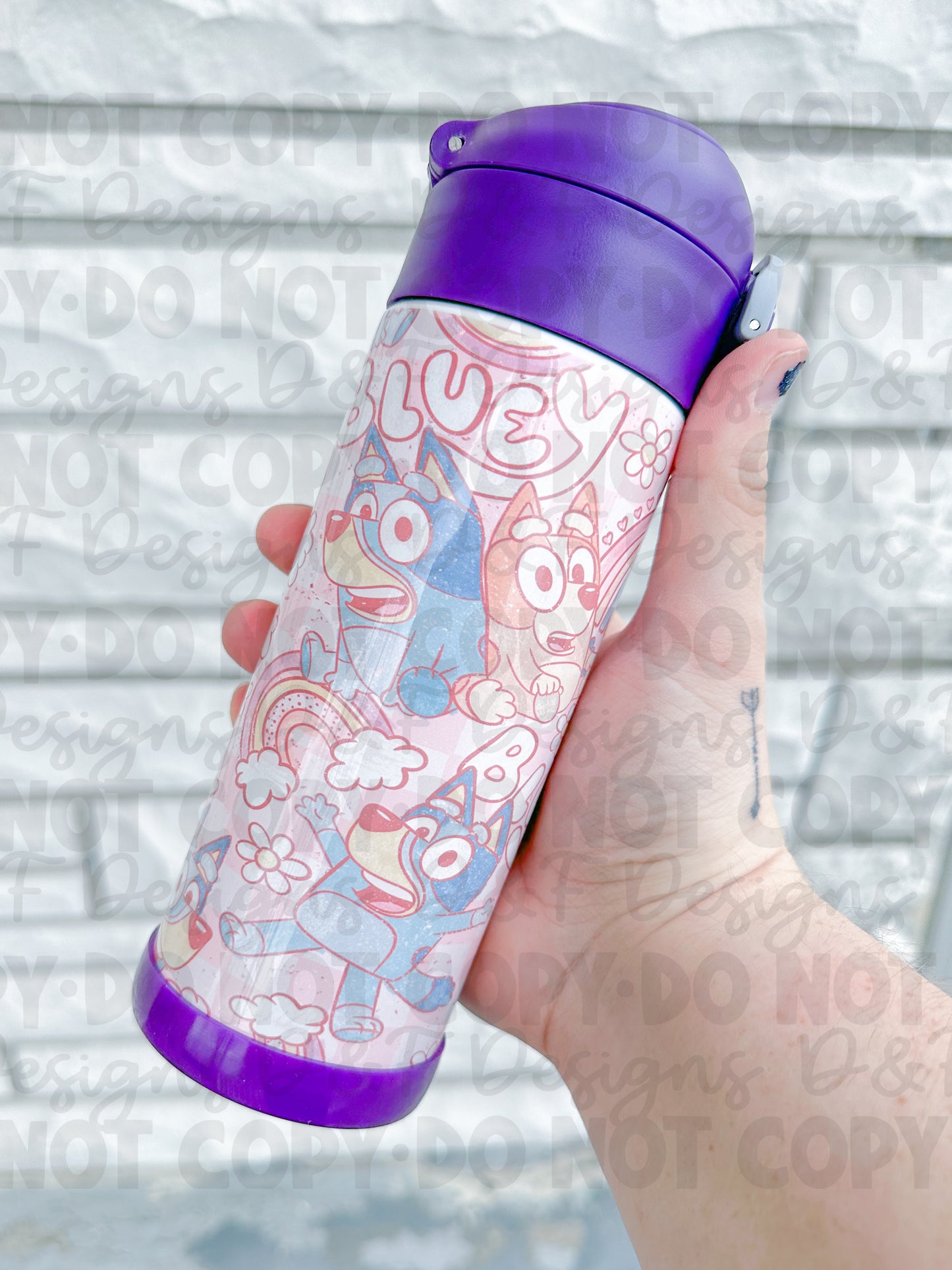 Rainbow Heeler Sublimation Tumbler!
