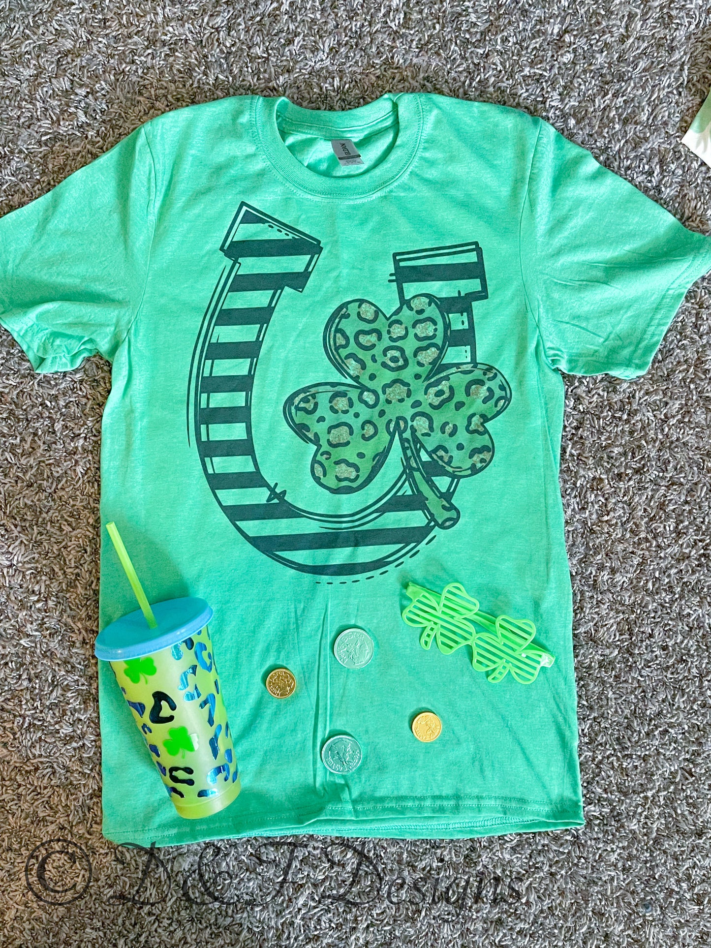 Leopard Shamrock Horseshoe Shirt