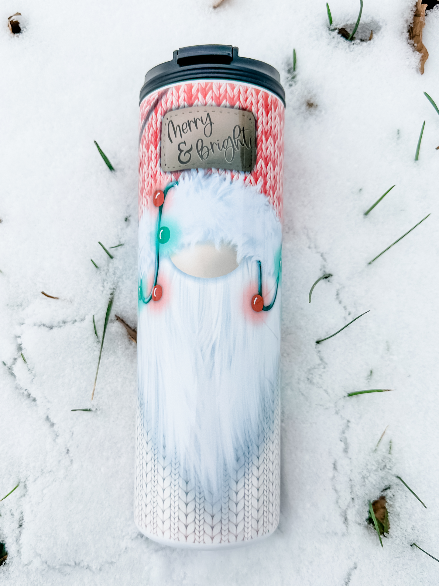 Merry & Bright Gnome Tumbler