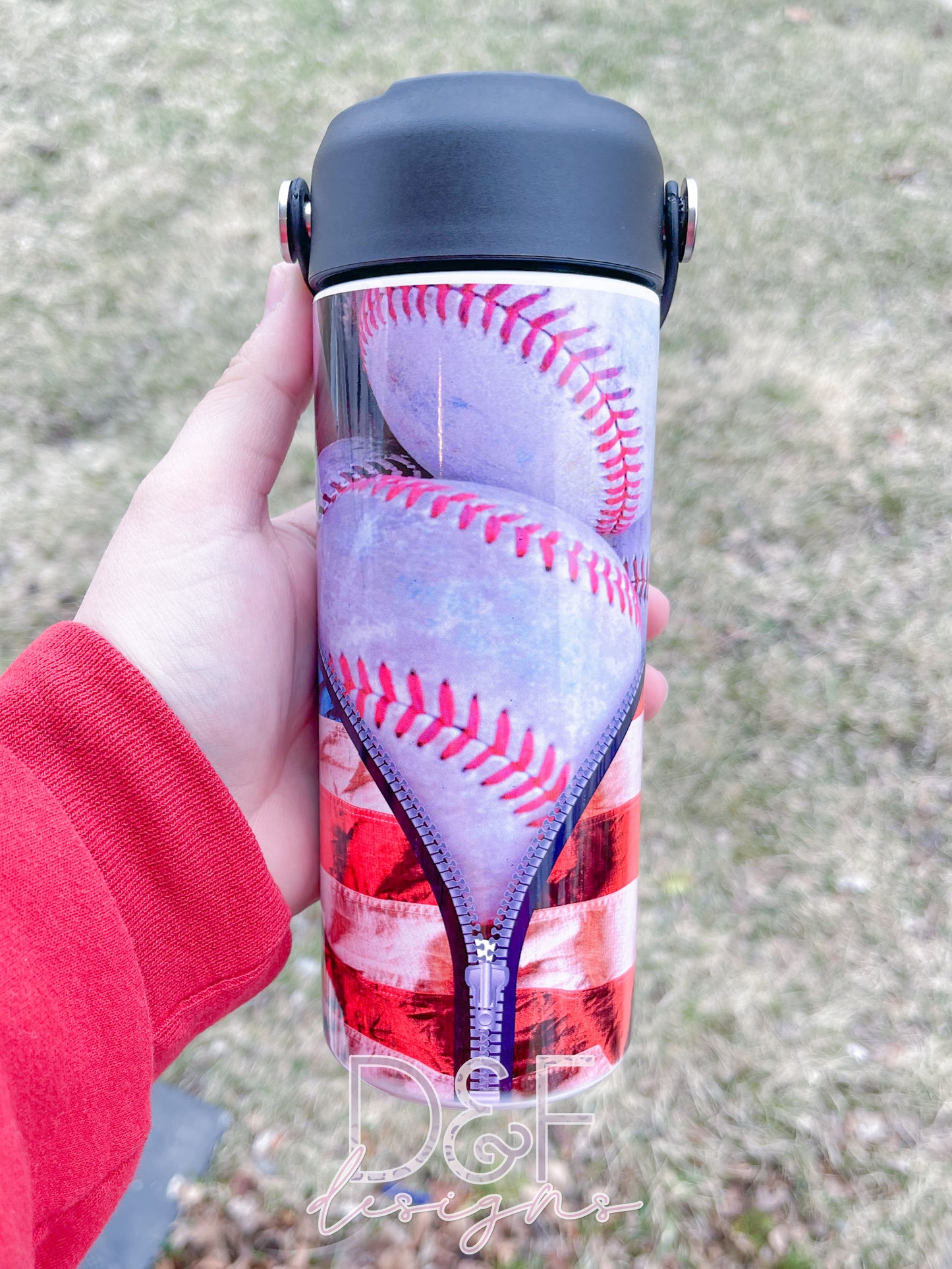 Baseball American Flag Sublimation Tumbler