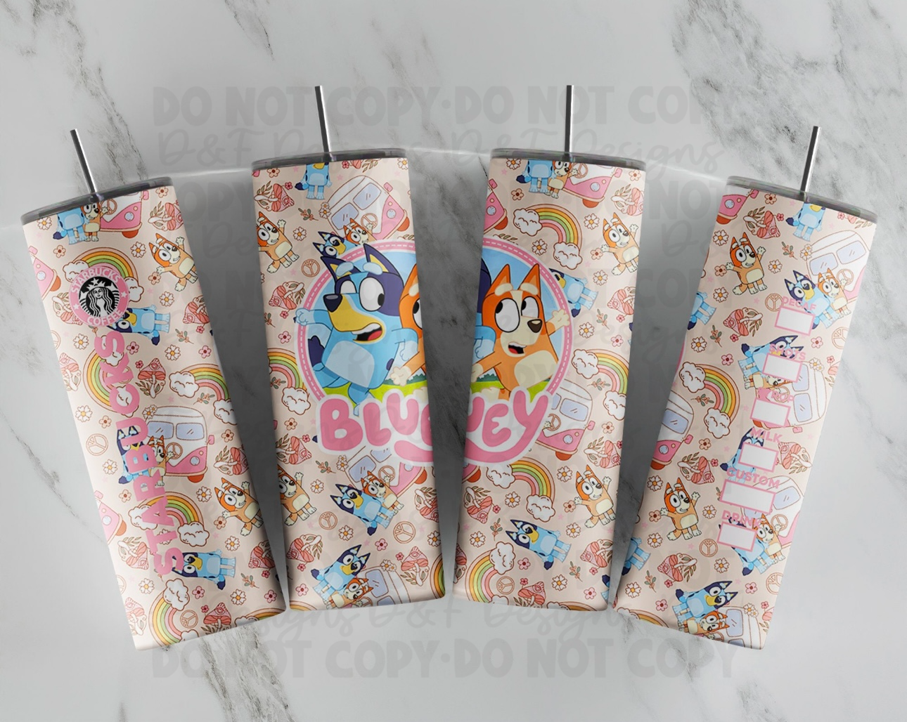 Bluey Starbucks Sublimation Tumbler