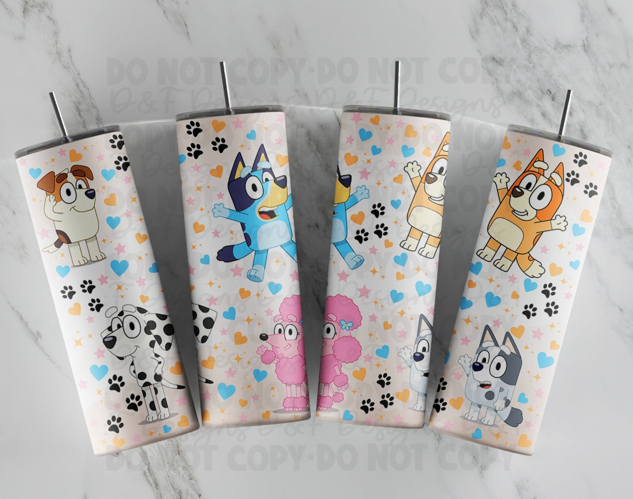 Heeler and Friends Sublimation Tumbler