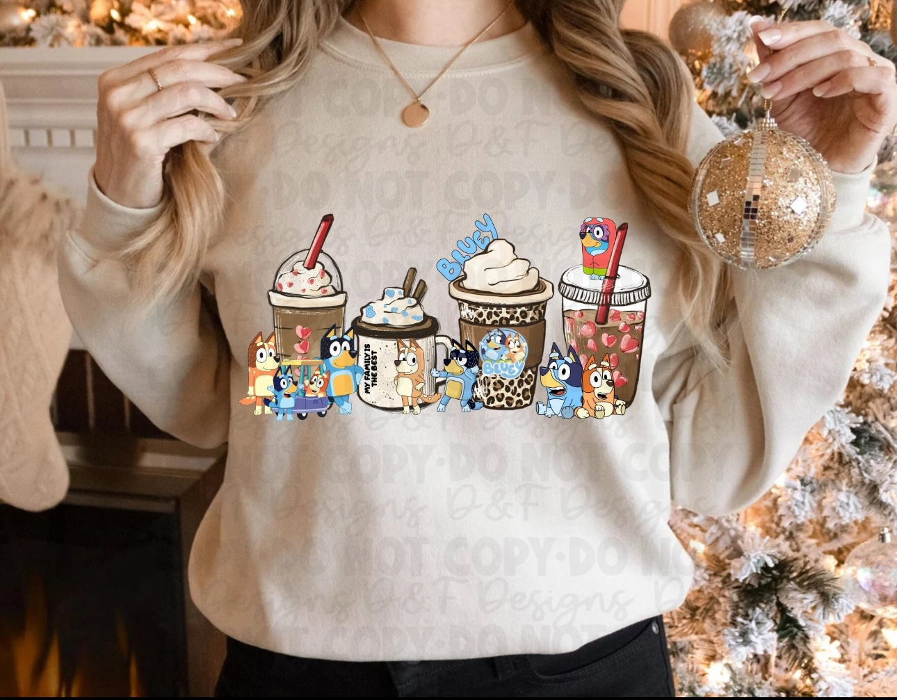 Adult Bluey Coffee Shirt