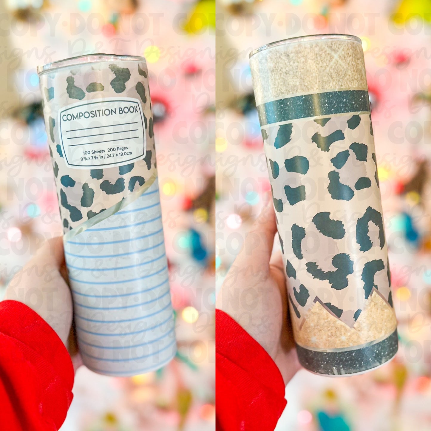 Leopard Composition Book Sublimation Tumbler