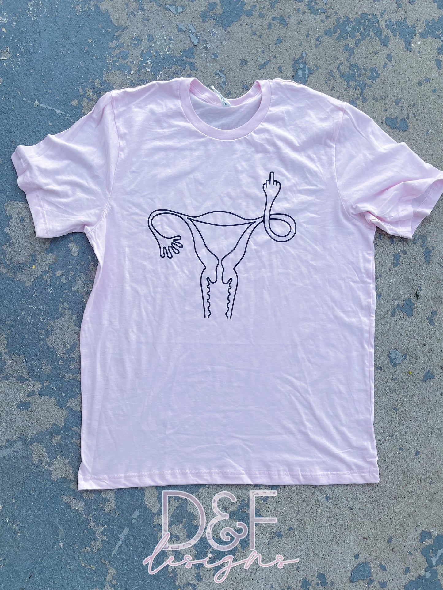 Middle Finger Uterus T-Shirt