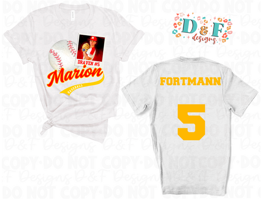 Custom Baseball Tee Toddler/Youth w/ Photo