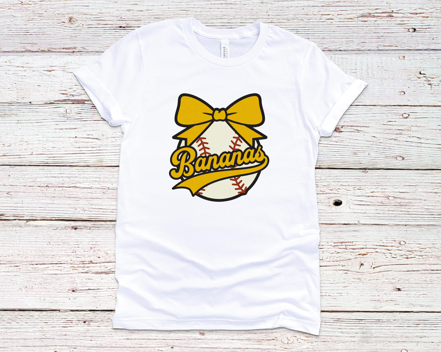 Bananas with Baseball and Bow