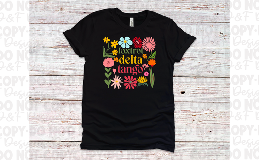 Foxtrot Delta Tango Floral Shirt