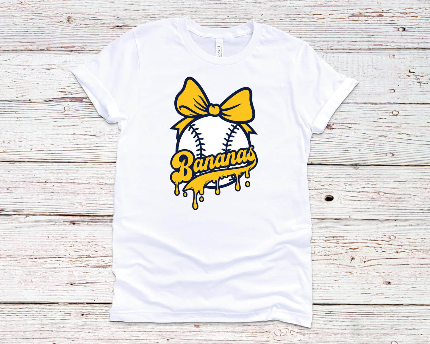 Banana Bow Baseball Drip