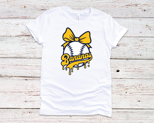 Banana Bow Baseball Drip