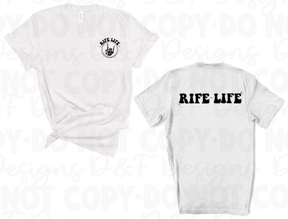 Rife Life Skeleton Hand Pocket Tee