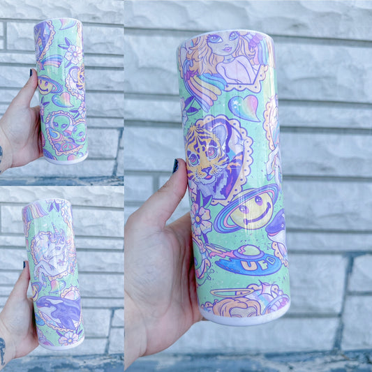 Lisa Frank Pastel Sublimation Tumbler