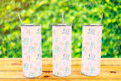 Heeler Beach Day Sublimation Tumbler