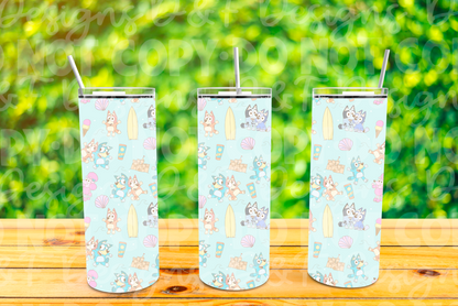 Heeler Beach Day Sublimation Tumbler