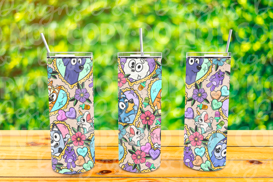 Tattoo Heeler and Friends Sublimation Tumbler