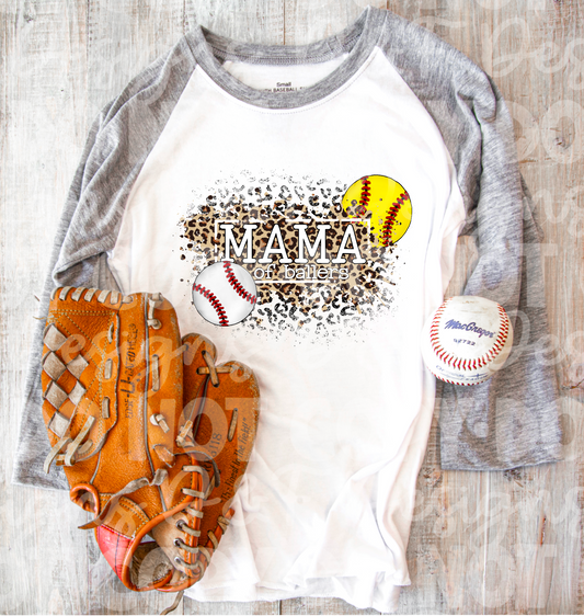 Mama of Ballers Baseball and Softball Shirt