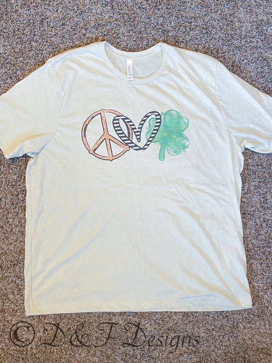 Peace Love Shamrock Shirt