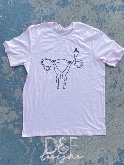 Middle Finger Uterus T-Shirt